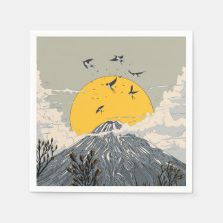 Wildflower Volcano Mountain Napkin
