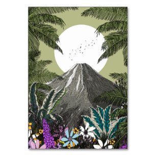 Wildflower Volcano Mountain Table Number