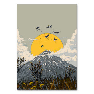 Wildflower Volcano Mountain Table Number