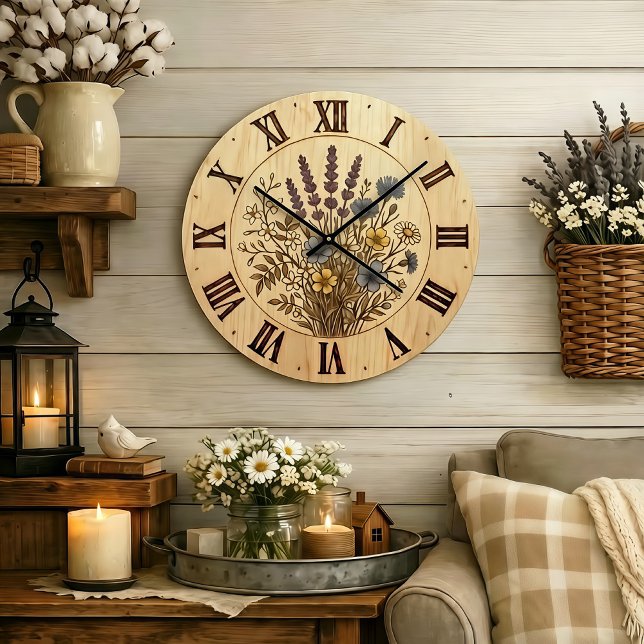 Wildflower Wall Clock - Gentle Natural Harmony (Creator Uploaded)
