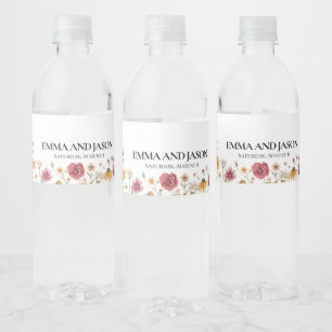Wildflower Water Bottle Label