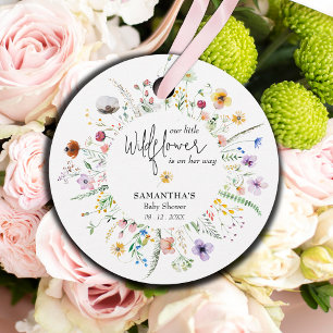 Wildflower Watercolor Baby Shower Thank You Favour Tags