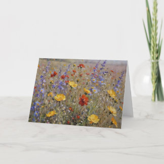 Wildflower Watercolor Blank Customisable Card