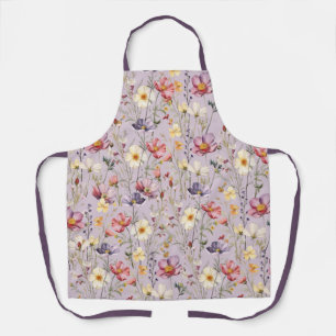 Wildflower Watercolor Botanicals Apron