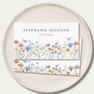 Wildflower Watercolor Consultant Business Card