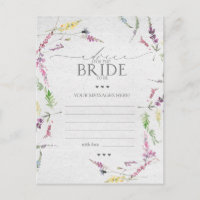 Wildflower Watercolor Floral Advice To The Bride