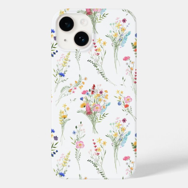  Wildflower Watercolor Floral Pattern Case-Mate iPhone Case (Back)