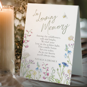 Wildflower watercolor in loving memory wedding 