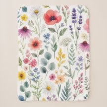 Wildflower Watercolor Meadow Botanical Floral