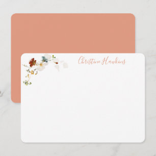 Wildflower Watercolor Pretty Floral Personalised Card