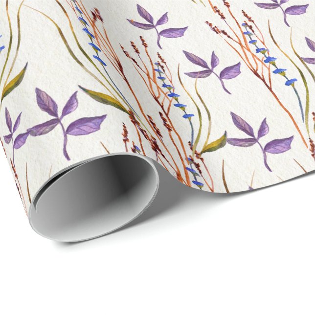 Wildflower Watercolor Print Wrapping Paper (Roll Corner)