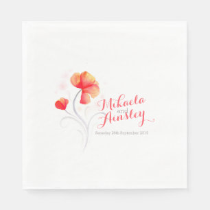 Wildflower watercolor Standard Luncheon Napkin
