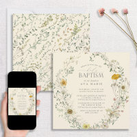 Wildflower Watercolor Summer Fall Baptism