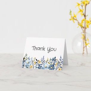 Wildflower Watercolor Thank You Notecard