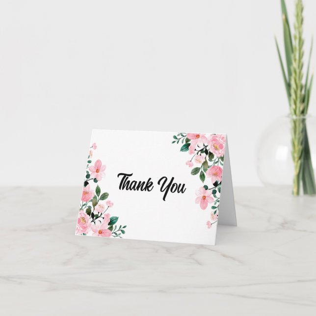 Wildflower Watercolor Thank You Notecard (Front)