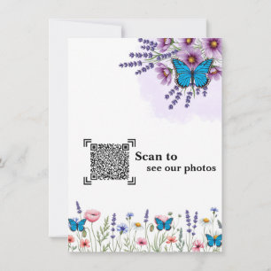 Wildflower Watercolor Wedding Thank You Card   Ele