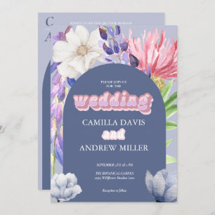 Wildflower    Wedding Arch   Botanical Photo   QR  Invitation