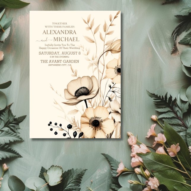Wildflower Wedding Boho Country Floral Invitation (Creator Uploaded)