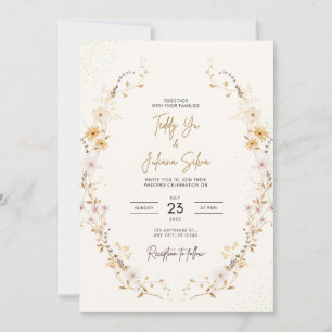 Wildflower Wedding Boho Floral for Rustic Weddings Invitation