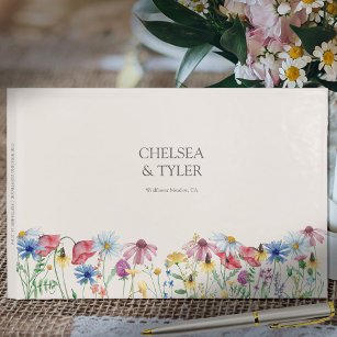 Wildflower Wedding Country Floral Signature Guest Book