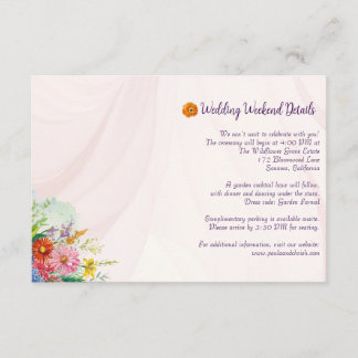 Wildflower Wedding Detail Enclosure Card