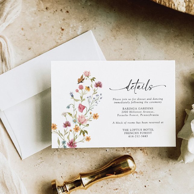 Wildflower Wedding Enclosure Card (Creator Uploaded)