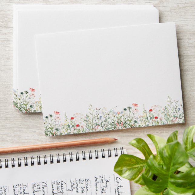Wildflower Wedding Envelope (Stacked)