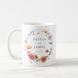 Wildflower Wedding Favour Coffee Mug