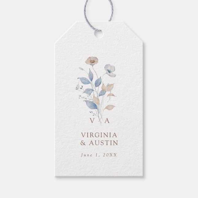 Wildflower Wedding Favour Tag (Front)