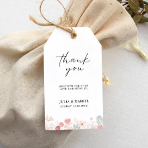Wildflower Wedding Favour Tag Template,