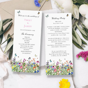 Wildflower Wedding Flat Program Programme