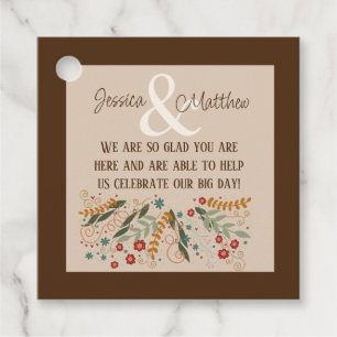 Wildflower Wedding Floral Elegant Fun Inspirivity  Favour Tags