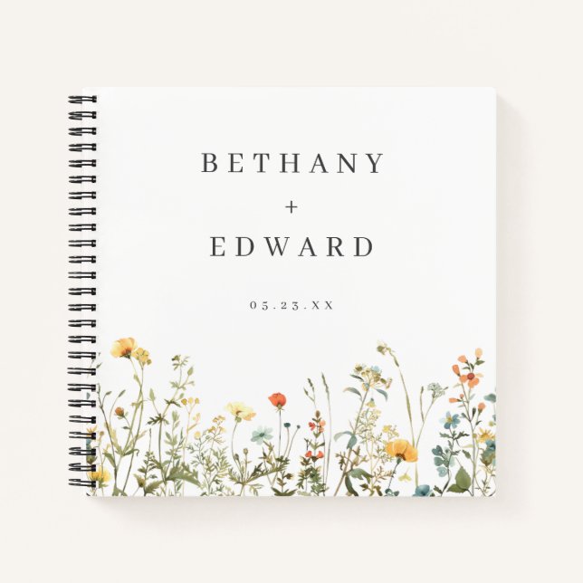 Wildflower Wedding Guest Book (Front)