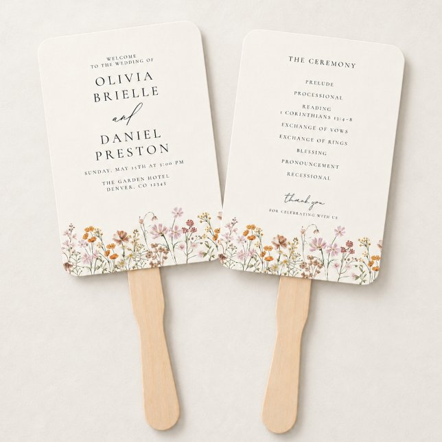 Wildflower Wedding Hand Fan (Creator Uploaded)