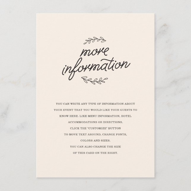 Wildflower Wedding Insert (Front)