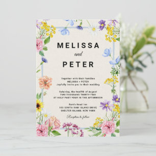 Wildflower Wedding Invitation