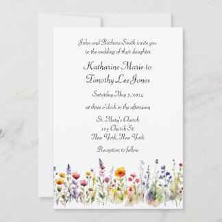 Wildflower Wedding Invitation