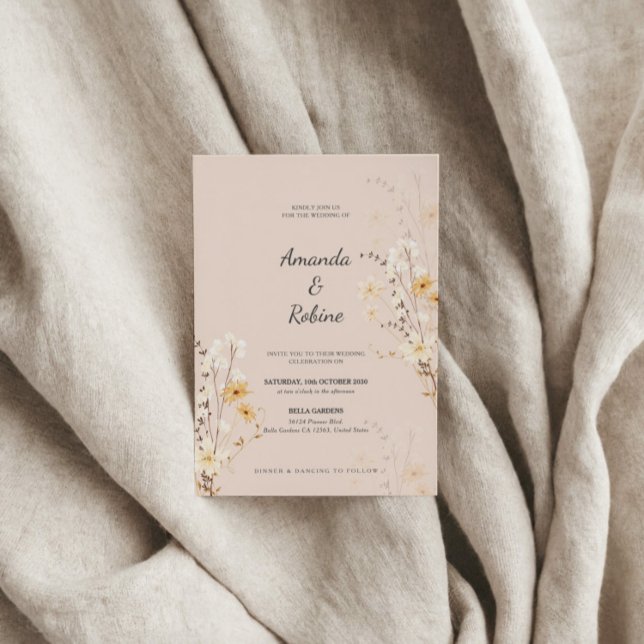 Wildflower Wedding Invitation (Creator Uploaded)