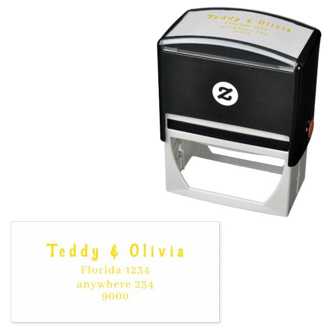 Wildflower Wedding Invitation Self-inking Stamp (In Situ)