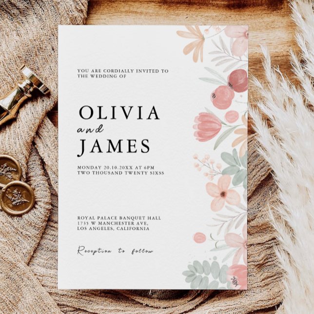Wildflower Wedding Invites Template (Wildflower Wedding Invites Template)