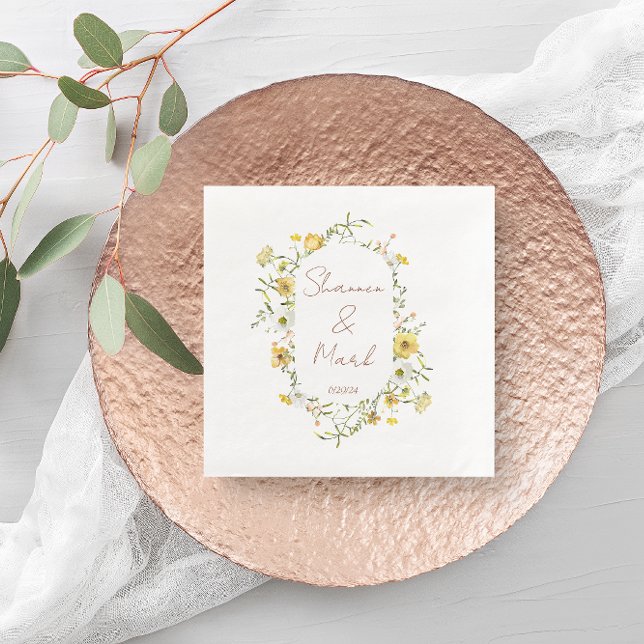 Wildflower Wedding Napkin (Creator Uploaded)