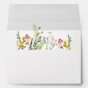 Wildflower Wedding Personalised Envelope