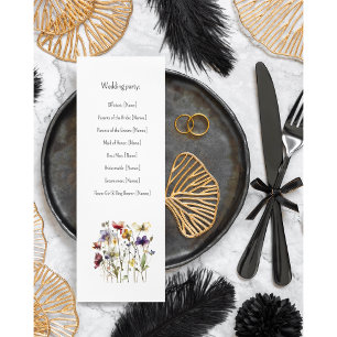 Wildflower Wedding Program