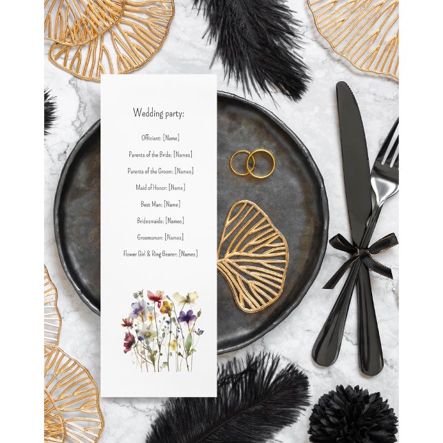 Wildflower Wedding Program, custom (Creator Uploaded)