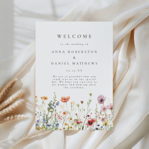 Wildflower Wedding Program Programme