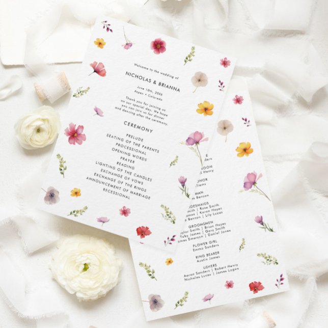 Wildflower Wedding  Programme (Creator Uploaded)