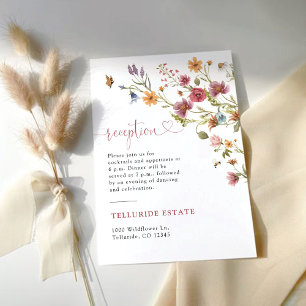 Wildflower Wedding Reception Enclosure Card