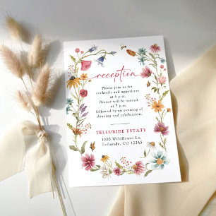 Wildflower Wedding Reception Enclosure Card