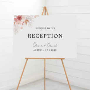 Wildflower Wedding Reception Invitation Template Poster