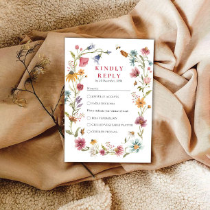 Wildflower Wedding RSVP Card